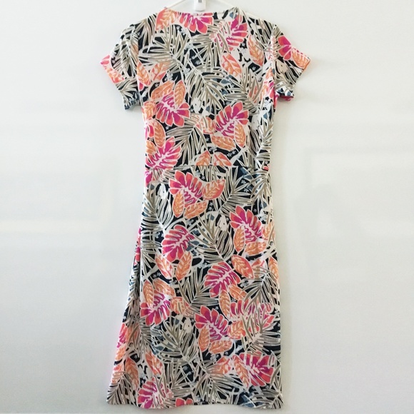NWT Tropical Front Wrap Dress - Picture 4 of 8